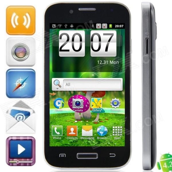 mini-S4 Android 4.2.0 GSM Bar Telefone w / 4.0 "tela capacit